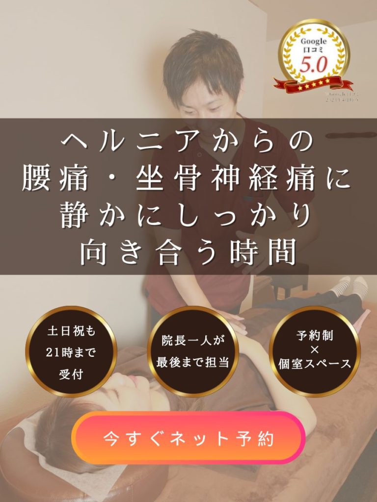 ヘルニアからの腰痛・坐骨神経痛の治療